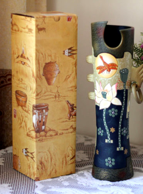 新中式陶瓷精品个性手工艺品礼品百搭装饰办公书柜博古架隔断摆件