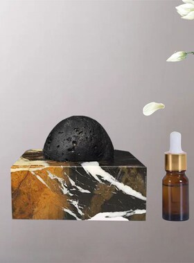 轻奢风几何大理石香薰摆件家居样板房桌面扩香器软装装饰工艺品