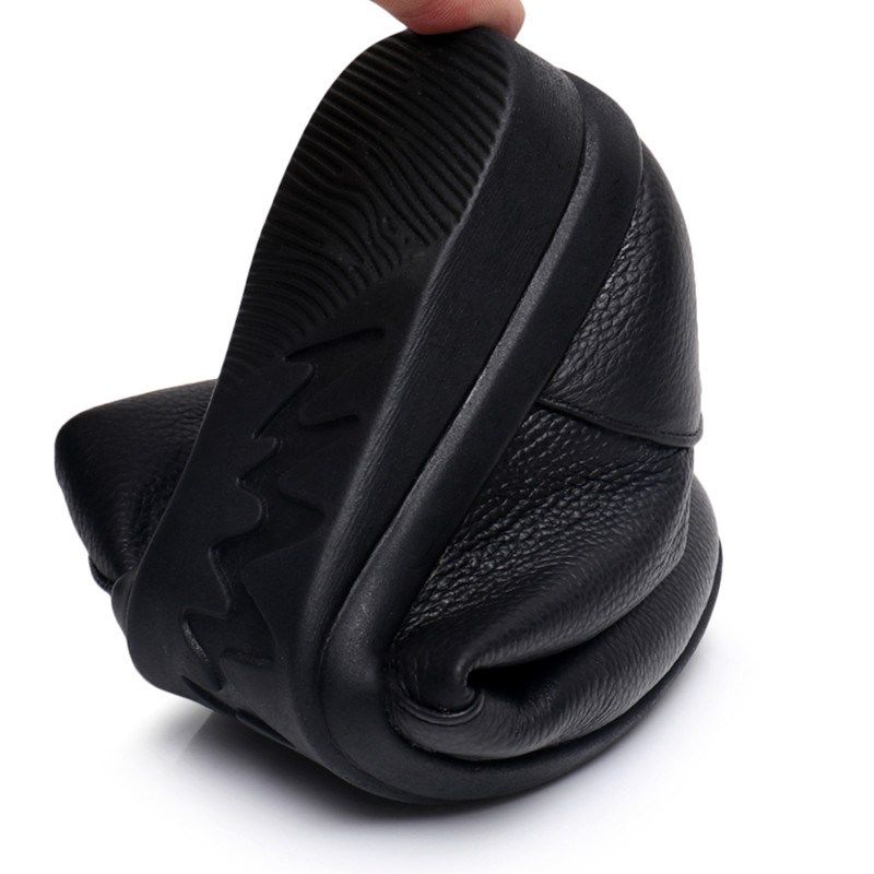 真皮深口单鞋女平底春秋款妈妈鞋软底舒适中年女皮鞋懒人鞋休闲鞋,淘宝优惠券,粉丝福利购,淘宝优惠卷