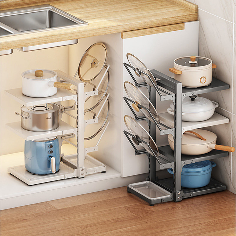 厨房置物架多功能橱柜下水槽锅具分层放锅架多层锅盖菜板收纳架子,淘宝优惠券,粉丝福利购,淘宝优惠卷