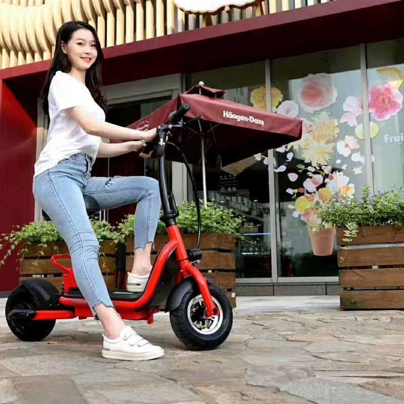 静速电动折叠车滑板车48V男女通用轻便锂电池迷你小铃铛款小电驴 - 图0