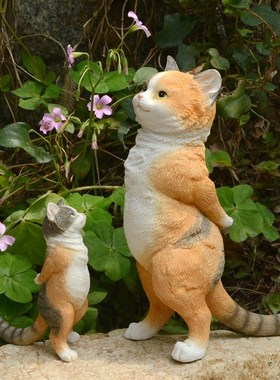 真自在创意可爱猫咪动物摆件小公仔送男女朋友闺蜜猫控礼物情人节