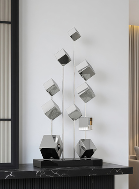 现代轻奢不锈钢镜面雕塑摆件