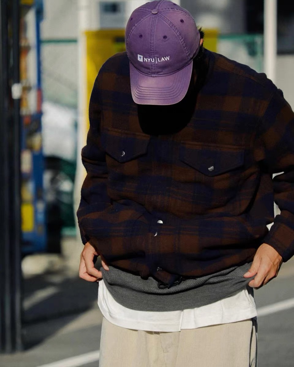 日系紫标Wool Field CPO Jacket 复古羊毛呢厚款宽松夹克  - 图3