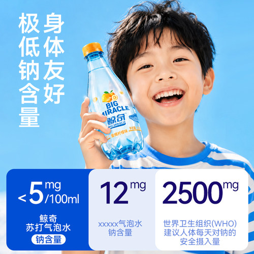 鲸奇苏打气泡水整箱金橘柠檬味玫瑰荔枝味无糖饮料汽水调咖啡调酒 - 图2