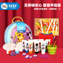 Beauty Music Child Face Cream Hand Finger Painting Bagel Box Washable Paint Baby Drawing Suit Painting Album Water Paintbrush Suit