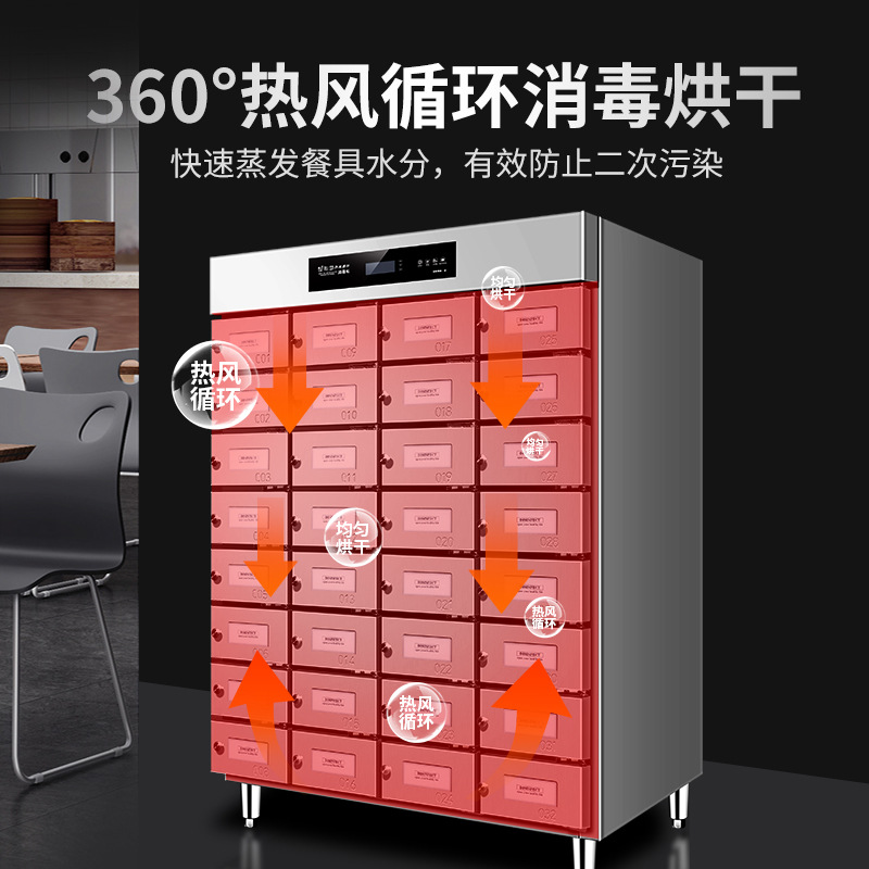 Chineng multi-grid disinfection cabinet hot air circulation drying independent space split disinfection hotel canteen kitchen equipment