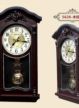 新款欧式摆钟客厅挂钟打点报时钟表时尚石英钟静音挂表创意大时钟