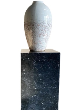 典雅风黑白根天然大理石方柱客厅酒店电视柜沙发旁样板房底座