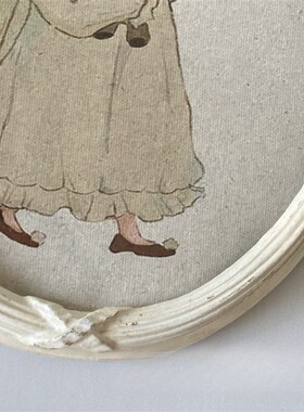 中古法式做旧蝴蝶结相框洛丽塔女孩复古画框背景墙装饰画