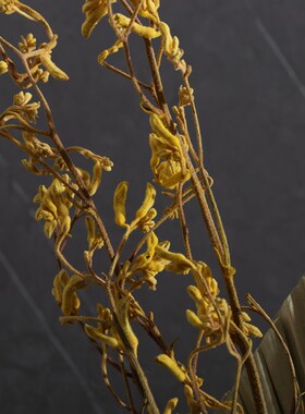 现代白色手工条纹陶瓷瓶客厅餐桌仿真束插样板间软装