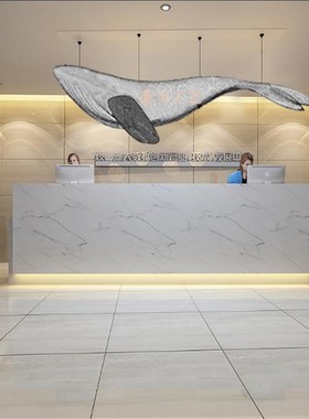 大型细丝鲸鱼镂空雕塑酒店地产庭院园金属铁艺饰品