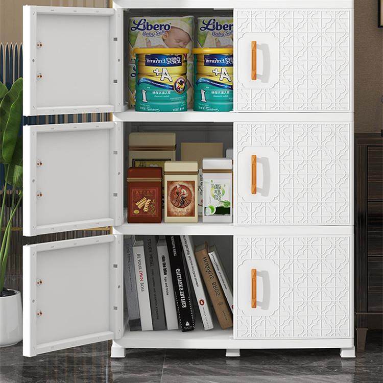 75cm面PP塑料多层双开门储物柜儿童衣柜玩具杂物收纳柜3/4/5/6层,淘宝优惠券,粉丝福利购,淘宝优惠卷