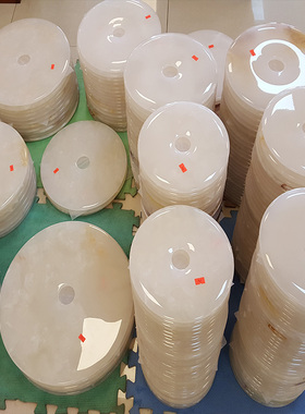 平安扣天然玉石摆设玉扣怀古玉器玉璧家居玄关电视柜饰礼品