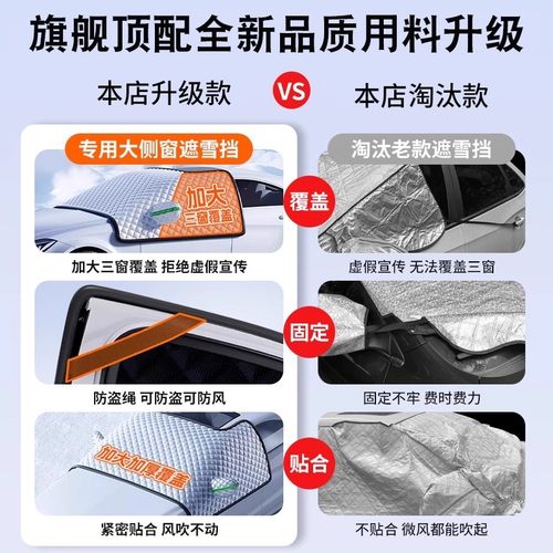 适用星海S7汽车遮雪挡罩前挡风玻璃防防雪防冻车衣车罩冬季 - 图1