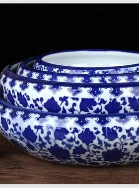 温青陶瓷笔洗水洗睡莲碗莲盆鱼缸洗茶碗容器杯洗