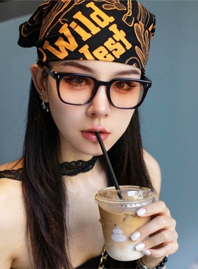 虞书欣同款OJO星空系列近视GM眼镜架素颜黑框女韩版防蓝光平光镜