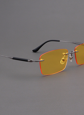 MOSCOT LEMTOSH太阳眼镜女夜视黄方形大脸眼镜灰色无边框纯钛太阳