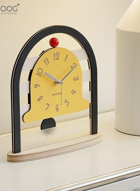 客厅玄关装饰电视柜家居饰品钟表摆放式创意时钟
