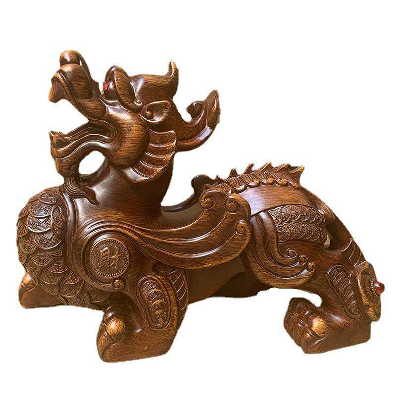 招财运财貔貅仿檀木雕刻风水摆件工艺品玄关客厅摆设风景区纪念品,淘宝优惠券,粉丝福利购,淘宝优惠卷