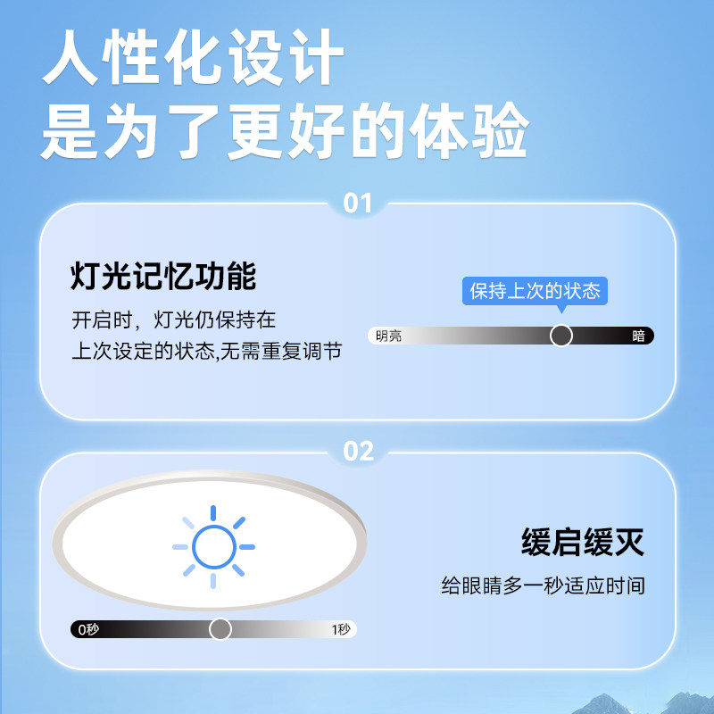 意菲意「纸片光」超薄高亮护眼卧室灯 书房现代极简儿童房吸顶灯,淘宝优惠券,粉丝福利购,淘宝优惠卷