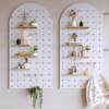 Solid wood hole board as wall decoration partition, storage rack, entry wooden living room entrance storage rack