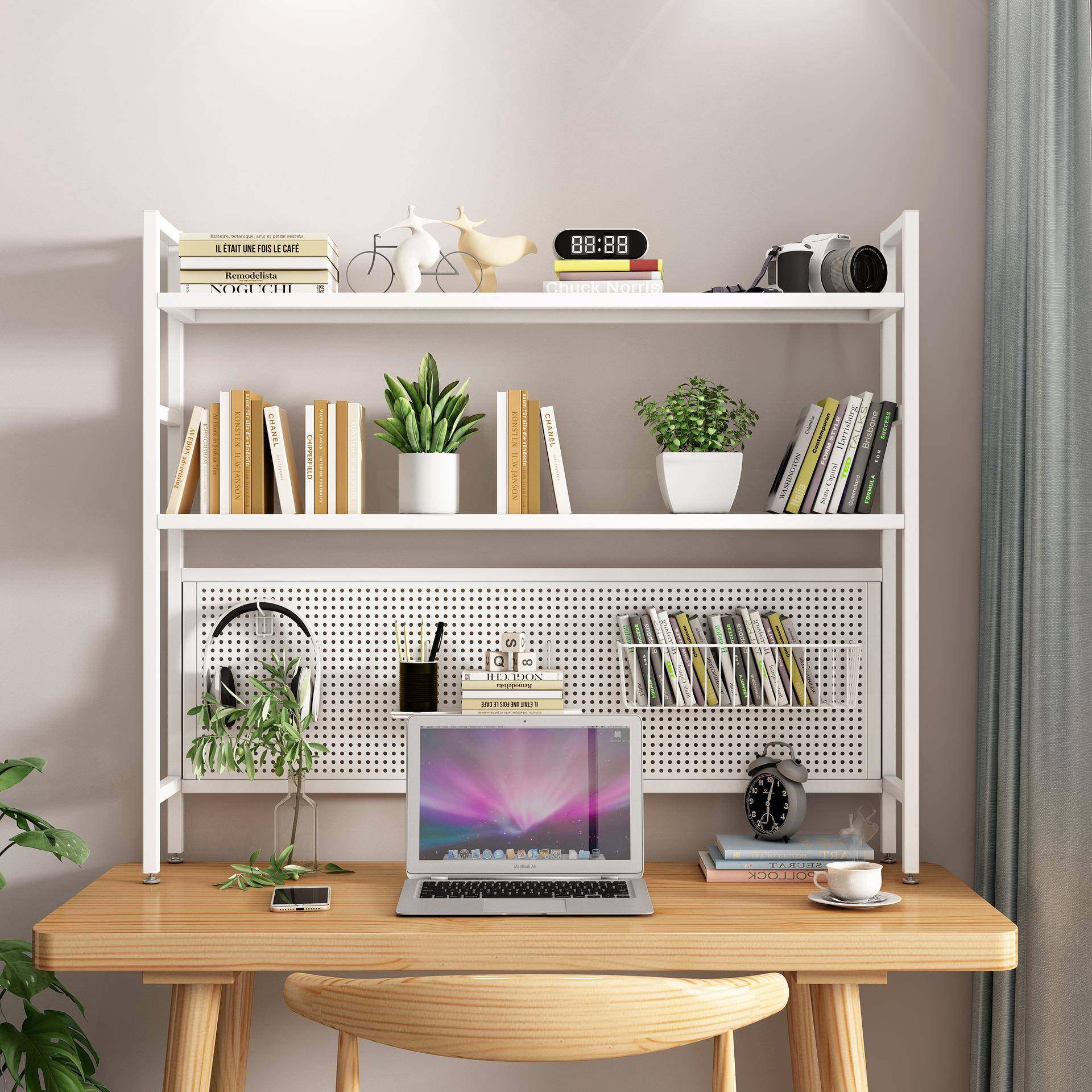 桌面置物架书桌台式桌打印机小型书架多层收纳架办公铁艺整理架,淘宝优惠券,粉丝福利购,淘宝优惠卷