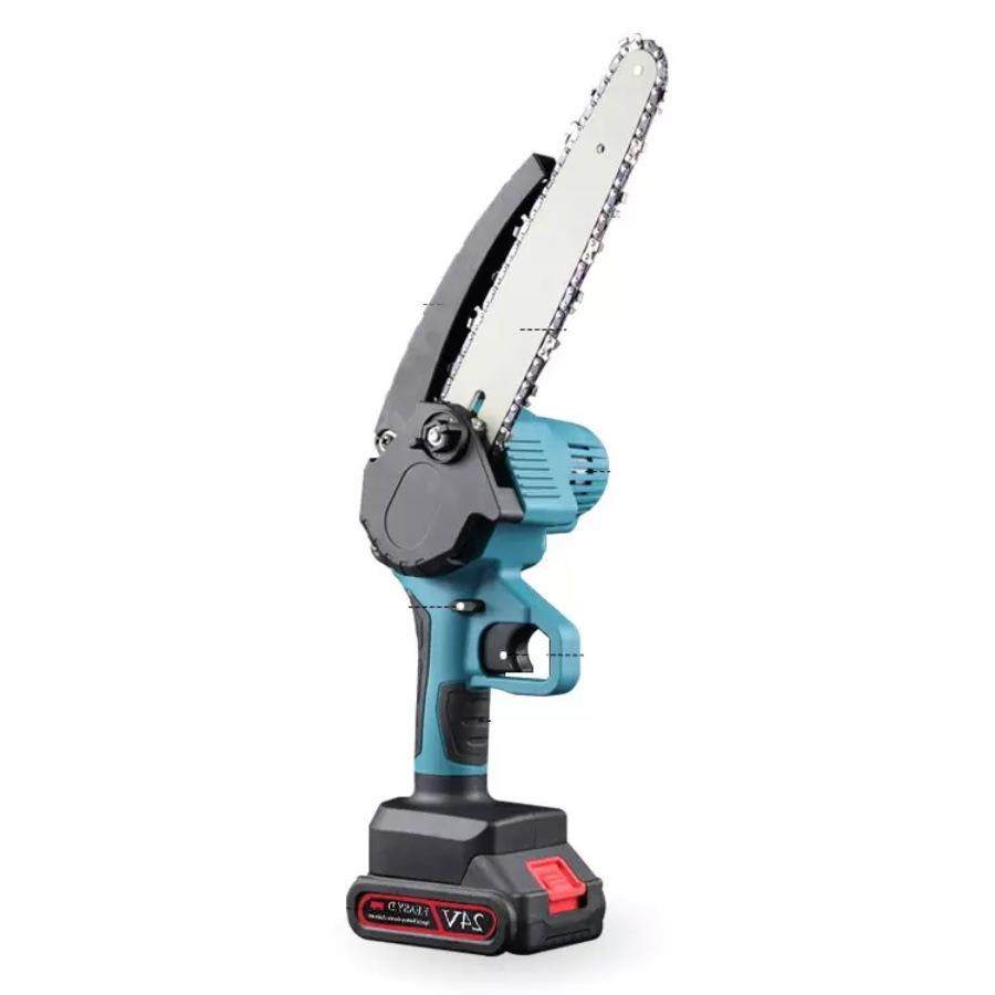 锂电锯无绳锂电8寸电链锯带油壶剪枝机小型电动迷你伐木锯塑盒装,淘宝优惠券,粉丝福利购,淘宝优惠卷