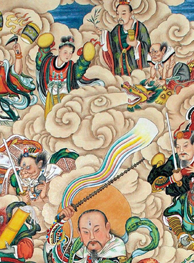 雷祖雷公画像挂画九天应元雷声普化天尊神像卷轴画神仙水陆饰画