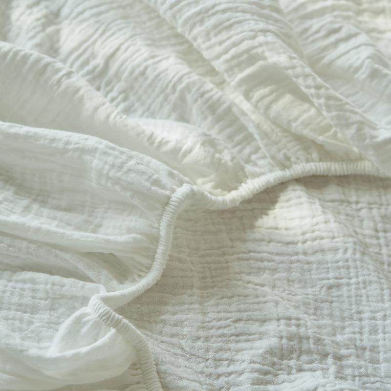 纯棉双层纱床笠单件全棉床垫保护罩防尘罩全包防滑席梦思保护套夏,淘宝优惠券,粉丝福利购,淘宝优惠卷