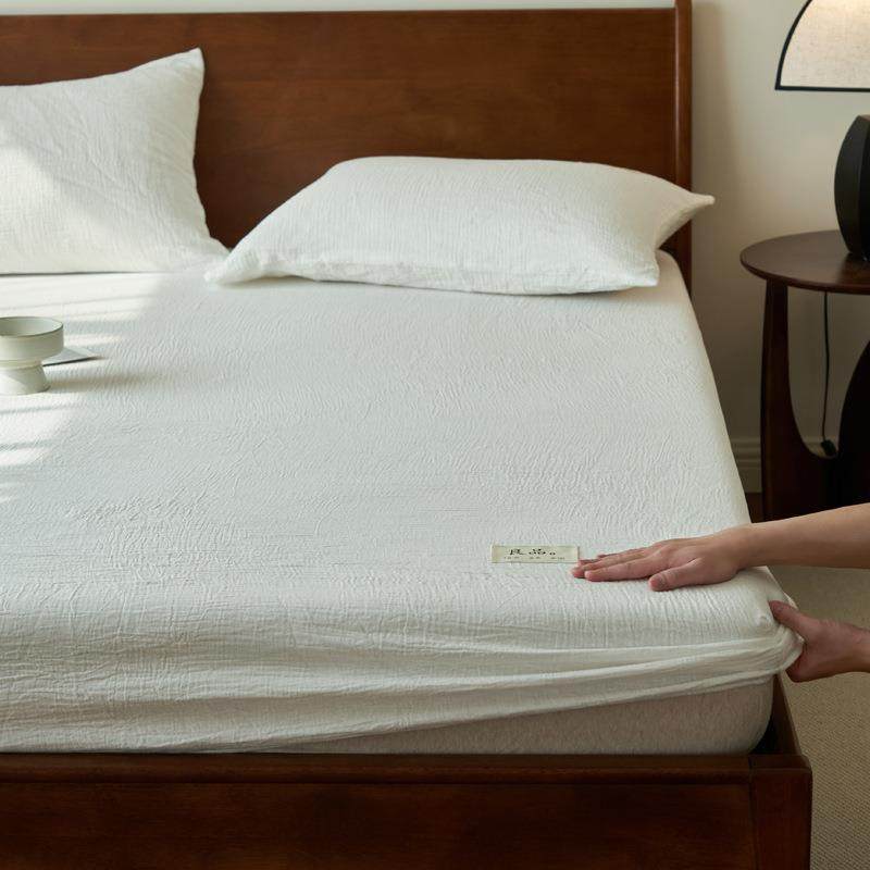 纯棉双层纱床笠单件全棉床垫保护罩防尘罩全包防滑席梦思保护套夏,淘宝优惠券,粉丝福利购,淘宝优惠卷