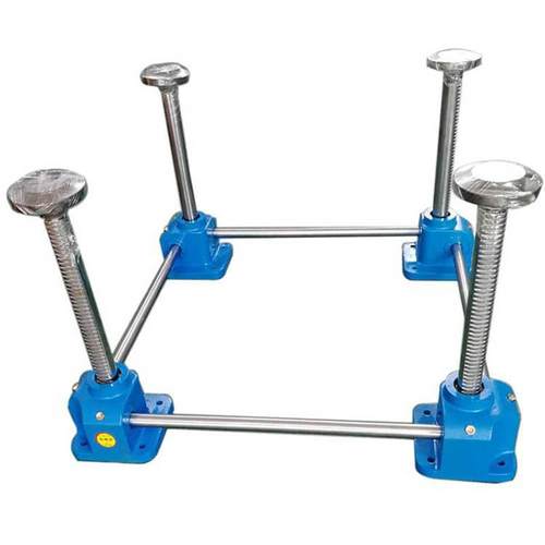 SP300F同步升降器气缸支撑架气动电动手动RJ50D齿轮齿条升降机 - 图3