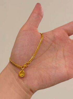 金色古巴链轻奢百搭手链本命年