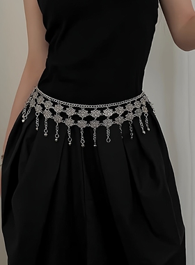 波西米亚金属腰链配连衣裙复古民族风腰带女裤链条小众高级感腰饰