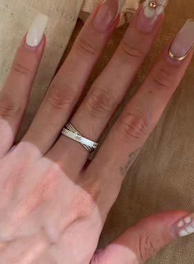 水星记小双环戒指爆闪浮光跃金星语心愿戒指简约轻奢百搭精致礼物