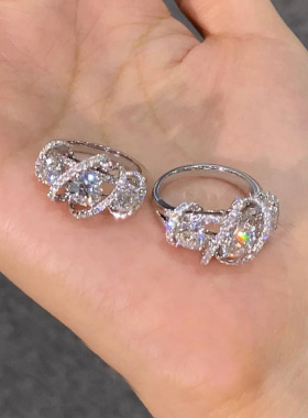 爆闪满天星缠绕戒指女小众设计轻奢高级感2025新爆款七夕指环叠戴