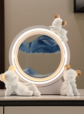 创意夜灯流沙画入户酒柜展示柜现代客厅卧室玄关电视柜装饰品