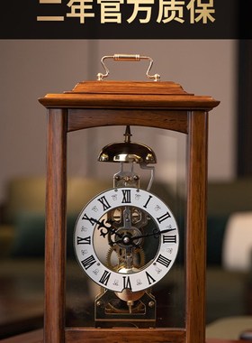 威弗列德客厅钟表老式台式摆钟复古实木械座钟
