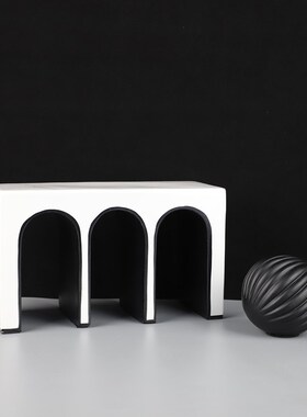 现代创拱门艺术家居客厅电视柜装饰品酒店样板间摆设