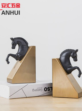 欧式轻奢一对马头摆件高级感家居酒店动物装饰礼物礼品工艺品