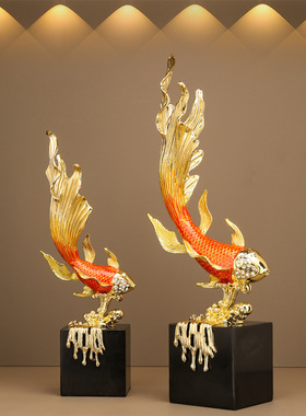 跨境新中式如鱼得水轻奢摆件高级感家居礼物装饰礼品工艺品 厂