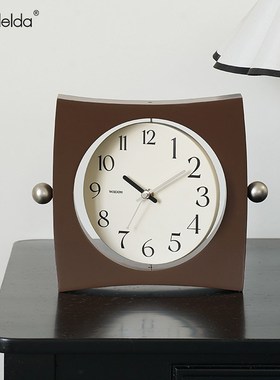 Mandelda中古风风摆放式桌面摆件客厅玄关座钟装饰品电视柜台钟