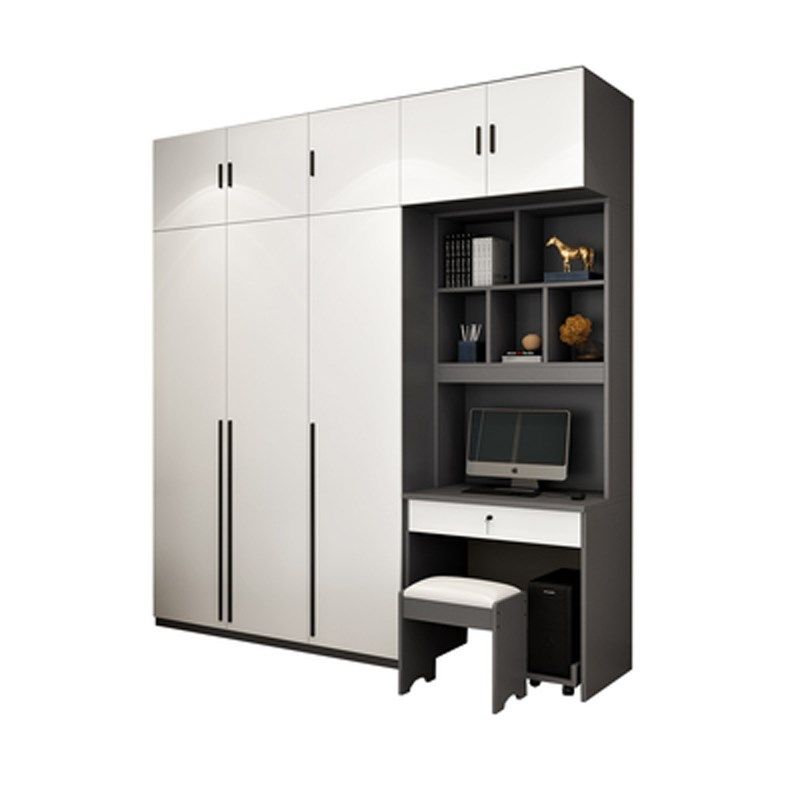 小户型家用卧室大实木书桌一体儿童房电脑桌书柜衣橱,淘宝优惠券,粉丝福利购,淘宝优惠卷