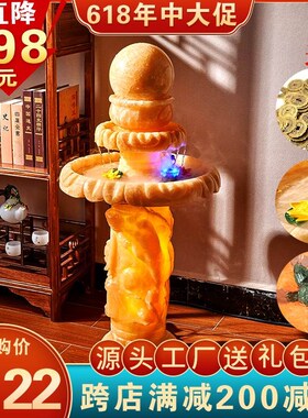 透光石头假山流水喷泉客厅落地家居办公室装饰业礼品