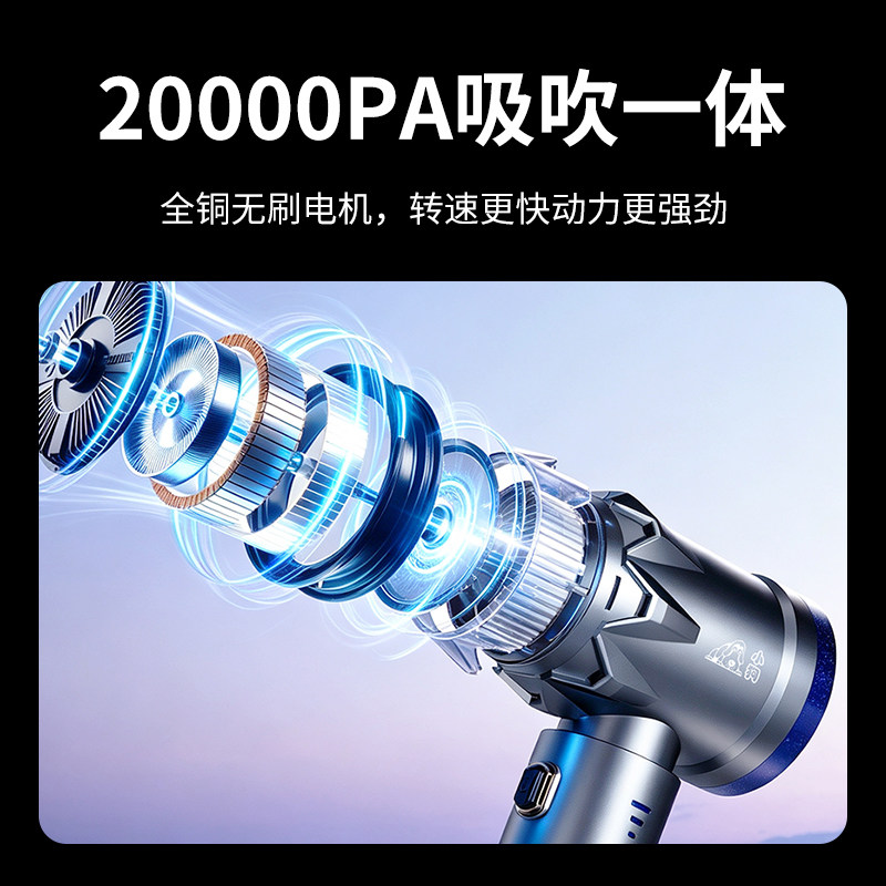 小狗车载吸尘器车用大吸力超强吹吸机汽车高强力无线手持家用迷你