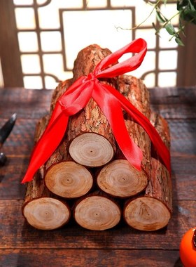 搬家柴火搬家新房开伙入户旺宅柴火乔迁之喜开业招财贺礼杉木摆件