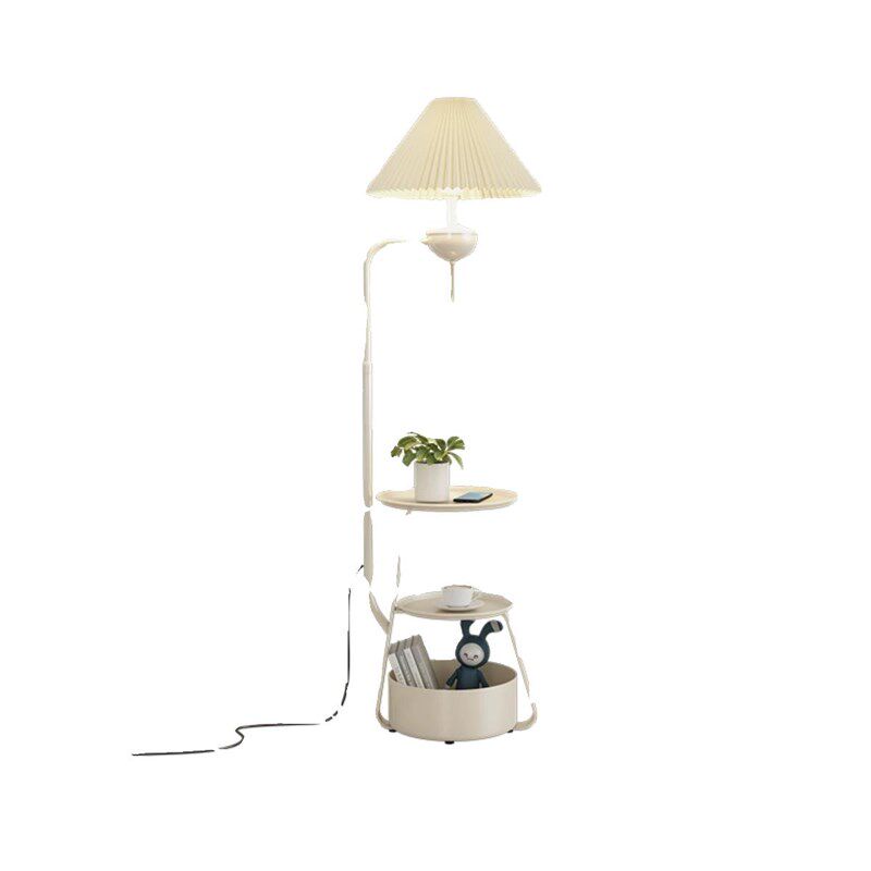 奶油风边几落地灯客厅沙发置物灯卧室床头柜一体台灯充电,淘宝优惠券,粉丝福利购,淘宝优惠卷