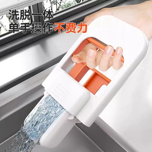 折叠迷你小拖把耐用新款免手洗桌面茶几清洁用具餐桌擦拭胶棉拖把 - 图0