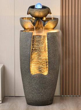 流水喷泉风水球招财落地摆件客厅家居装饰品循环水加湿器开 业礼