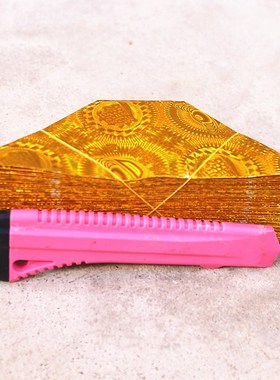 大号镭射金元宝半成品元宝折纸锡箔纸金条家用纸一捆个